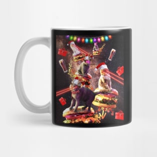 Space Burger Cat, Christmas Cats, Funny Mug